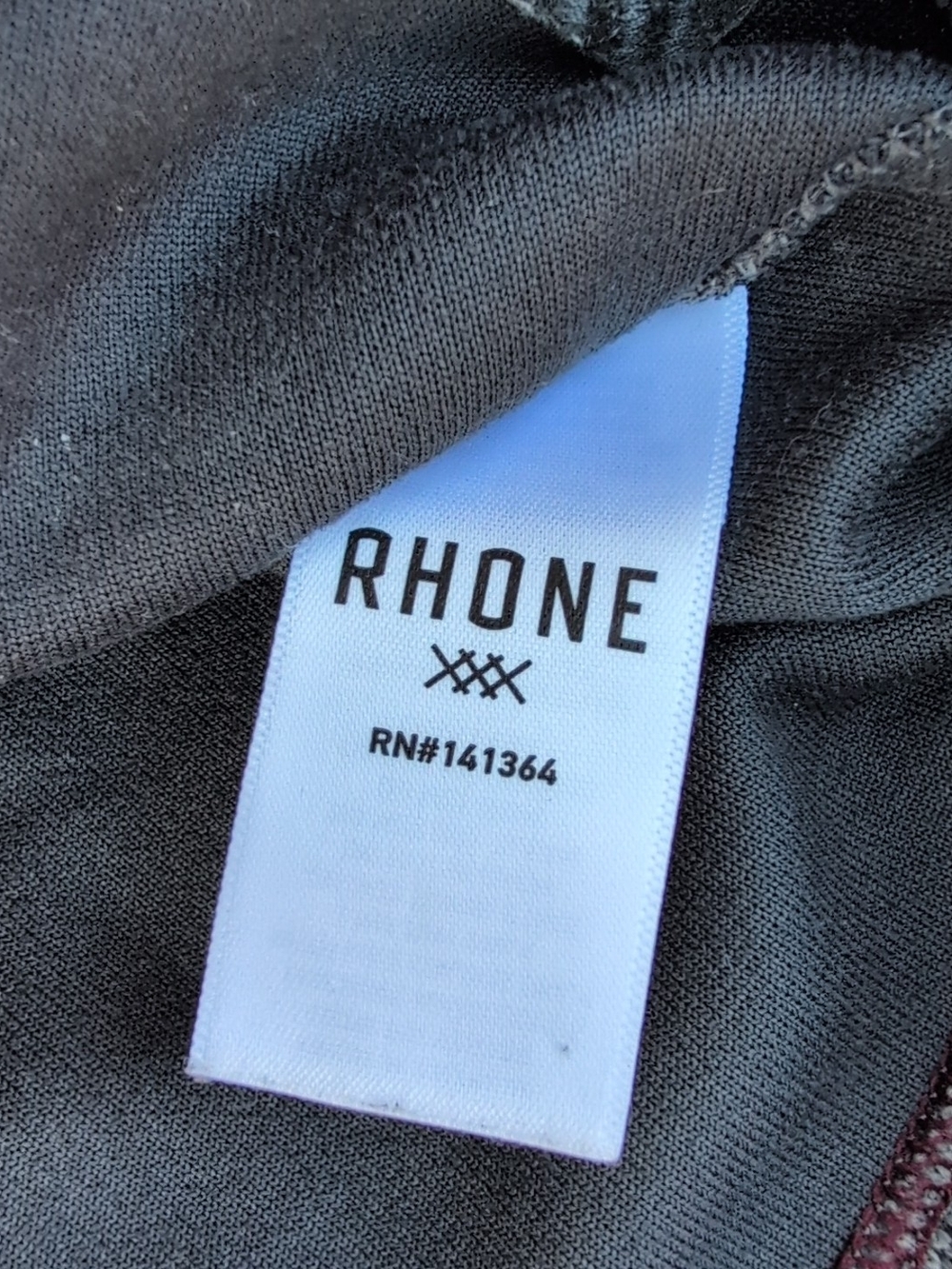 Rhone Sweater Mens Large Gray Commuter Quarter Zip Fleece Mock Casual Preppy - Picture 10 of 14